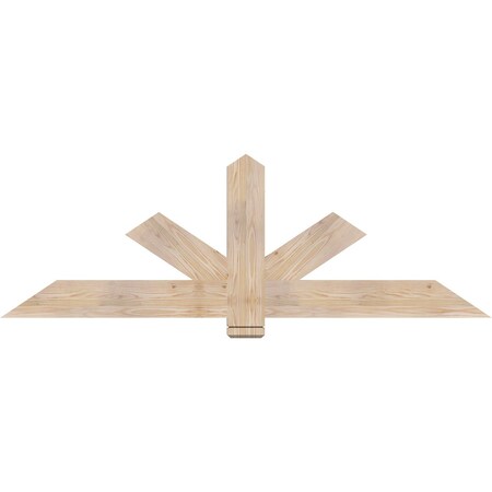 Ekena Millwork Kennewick Smooth Timber Gable Bracket, Douglas Fir, 72"W x 24"H x 1 1/2"D x 5 1/2"F, 8/12 Pitch GBW072X24X0206KEN00SDF